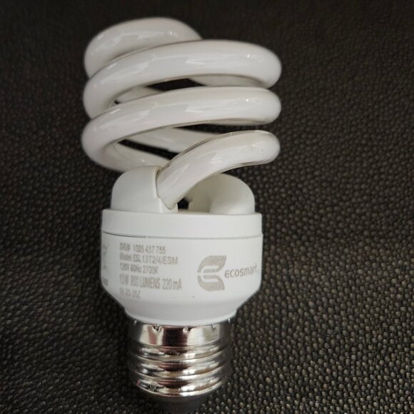 SET OF 3 ECOSMART 13 WATT 2700K & 900 LUMENS SPIRAL COMPACT FLUORESCENT LT BULBS - Picture 1 of 8